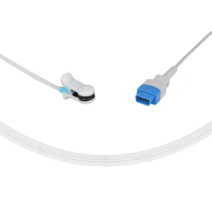 Sensor de SpO2 reutilizable compatible con GE truSignal de 3,6 pies   Clip de oreja para adultos  Número de parte: U903-117